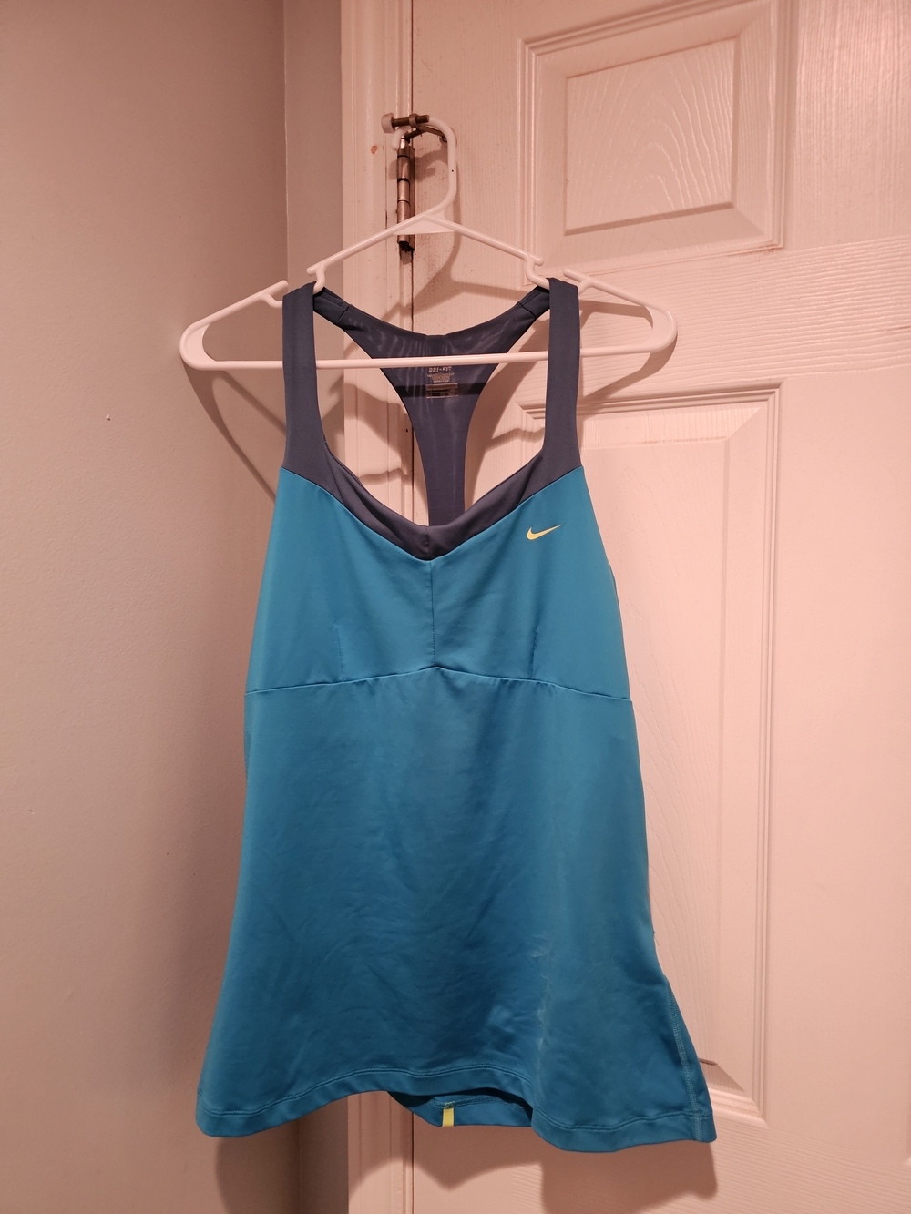 Nike Dri-Fit Women’s Turquoise Racerback Tennis Tank with Slate Trim